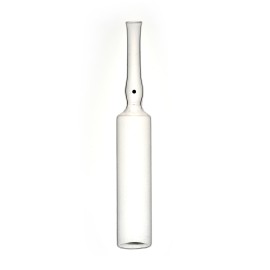 Ampolla abierta de 10 ml, forma B, OPC, vidrio tubular claro, tipo 1.
