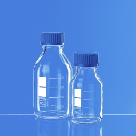 Storage bottle 250 ml clear glass cap PP DIN EN ISO 4796-1 thread size GL 45